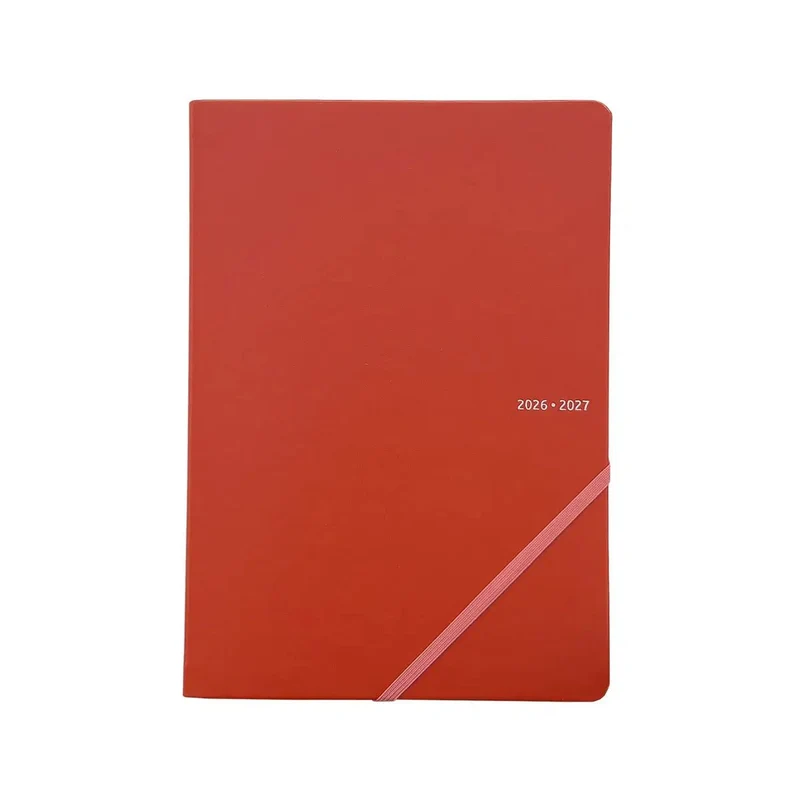 Agenda 2026-2027 ÉPOPÉE Claire - A5 - 1 semaine sur 2 pages - Orientation verticale - Orange