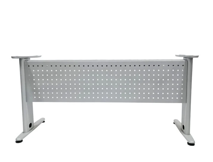 Piètement de bureau métallique avec voile métallique perforé B0917