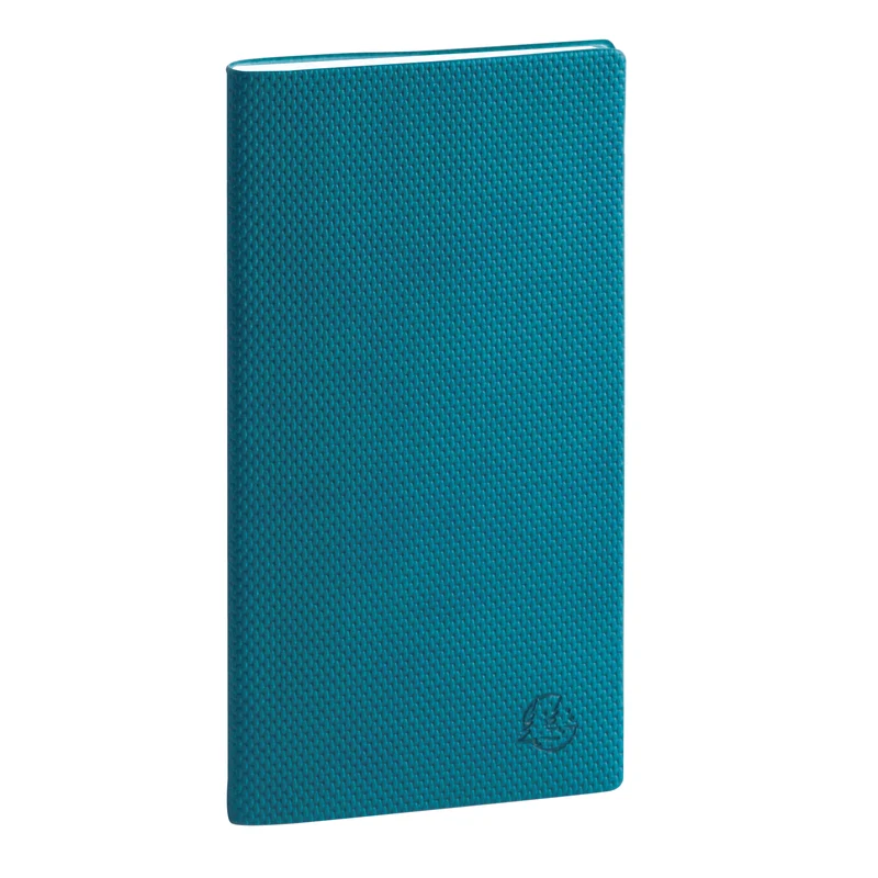 Agenda 2026-2027 EXACOMPTA SAS 17 - 9 x 17,5 cm - 1 semaine + notes - Orientation horizontale - Canvas bleu canard