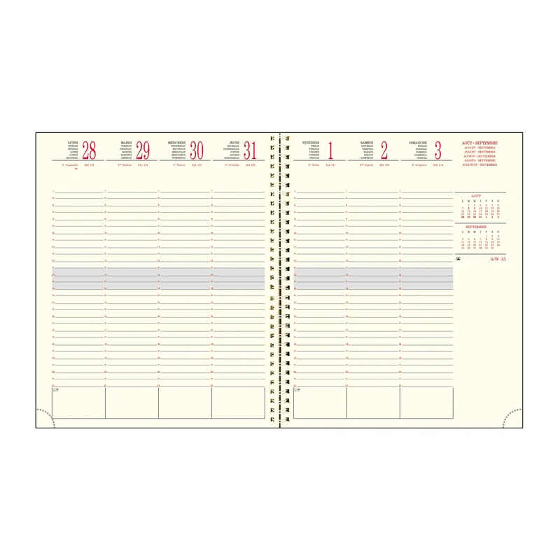 Agenda 2026-2027 EXACOMPTA SAD 22S - 18,5 x 22,5 cm - 1 semaine sur 2 pages - Orientation verticale - Linicolor rose