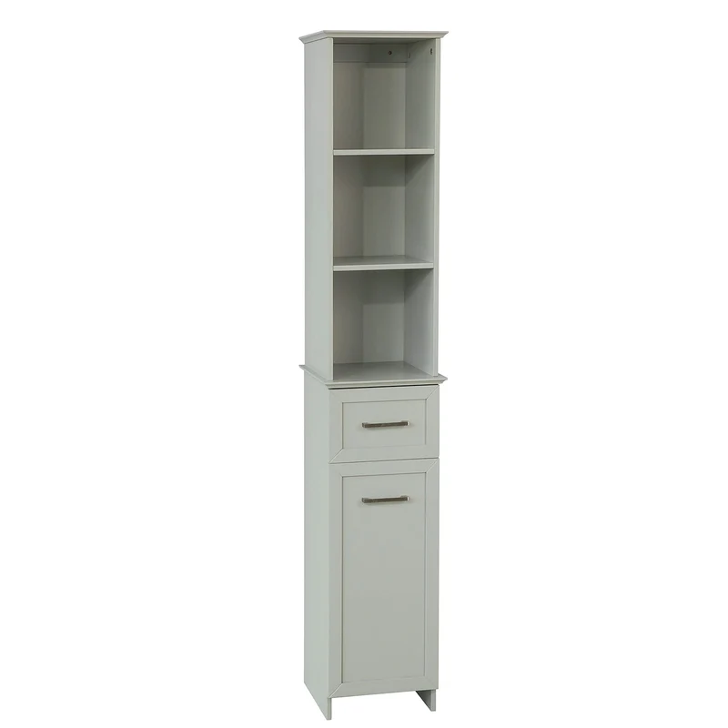 SoBuy BZR09-HG Meuble Colonne de Salle de Bain Armoire Haute Meuble Rangement