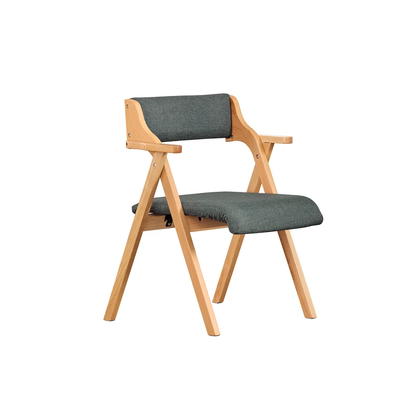 SoBuy FST98-SG Chaise Pliante avec Coussin, Confortable et Gain de Place, Pliable, Design Fonctionnel, Usage Quotidien, Format Pratique – Bois, Gris Foncé