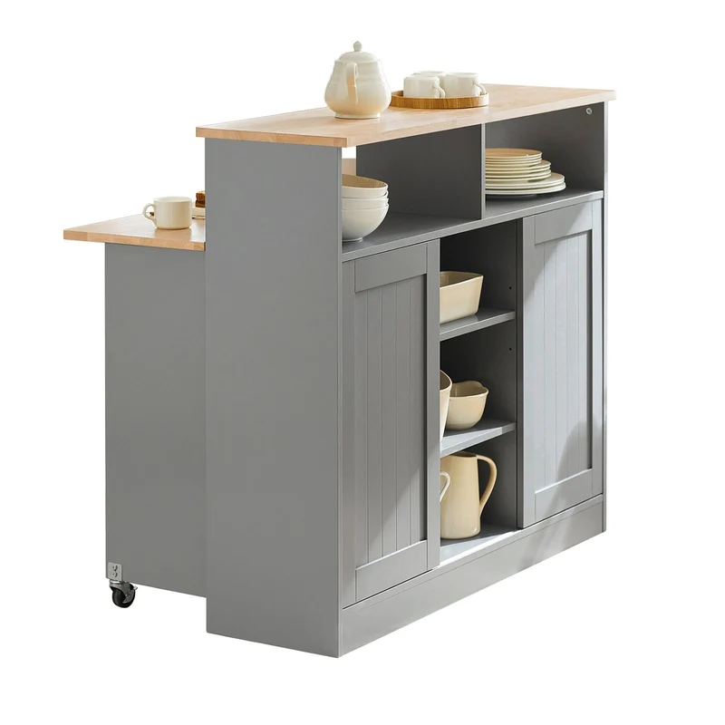 SoBuy FSB36-HG Buffet de Rangement Placard de Cuisine Ilot de Cuisine Armoire de Cuisine Multi-rangements