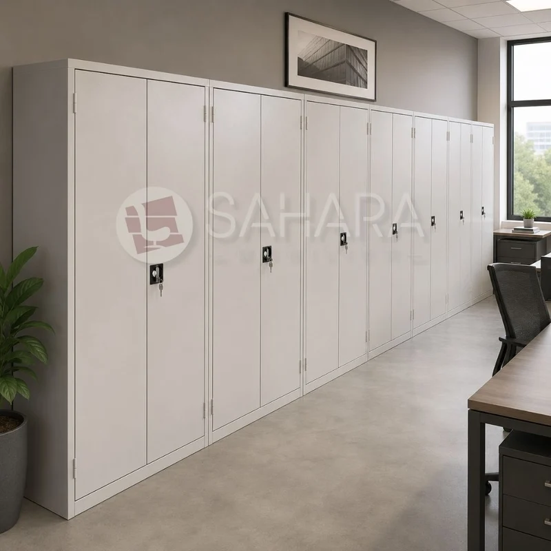 Armoire haute métallique avec 2 portes battante A0529