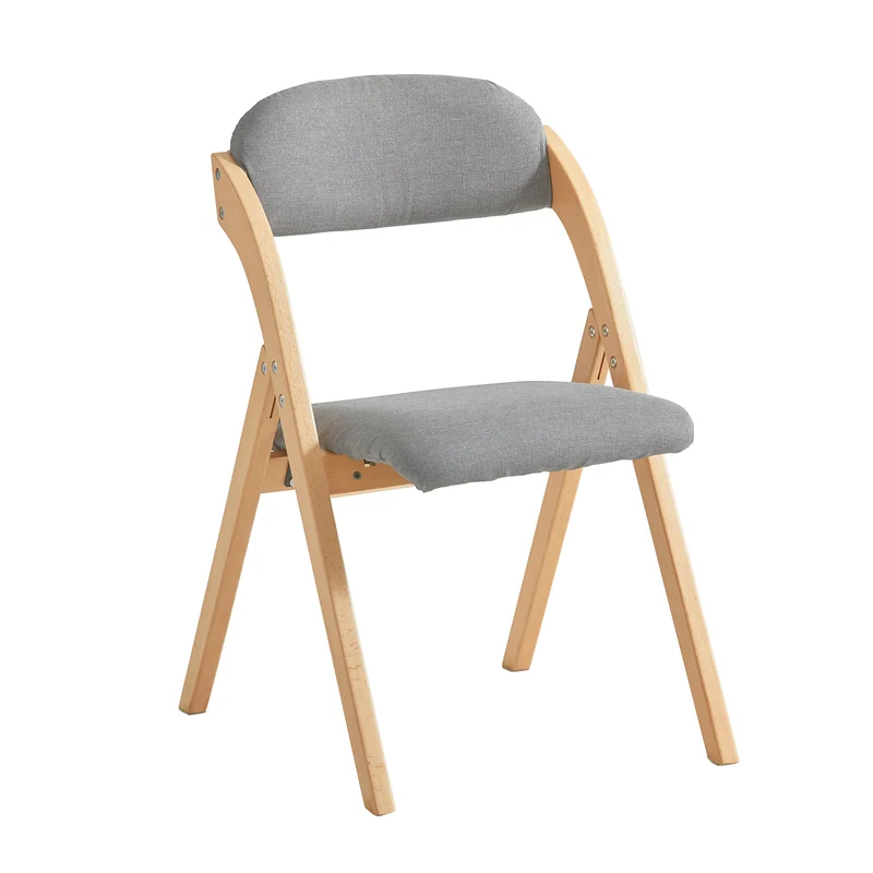 SoBuy FST92-N Chaise Pliante Rembourrée en Bois – Gain de Place – Gris