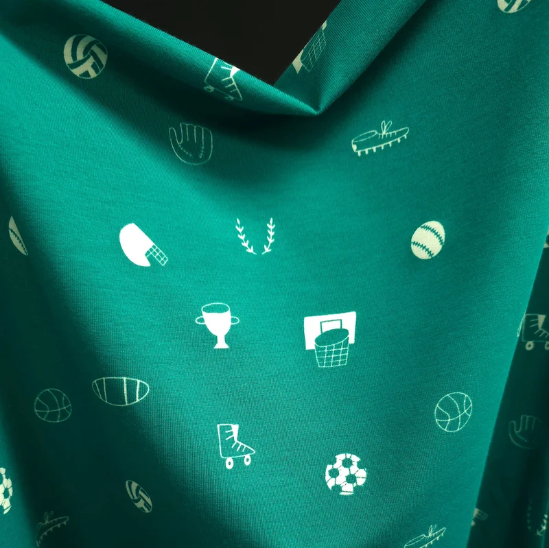 Jersey de coton phosphorescent | Imprimé sport | Katia Fabrics