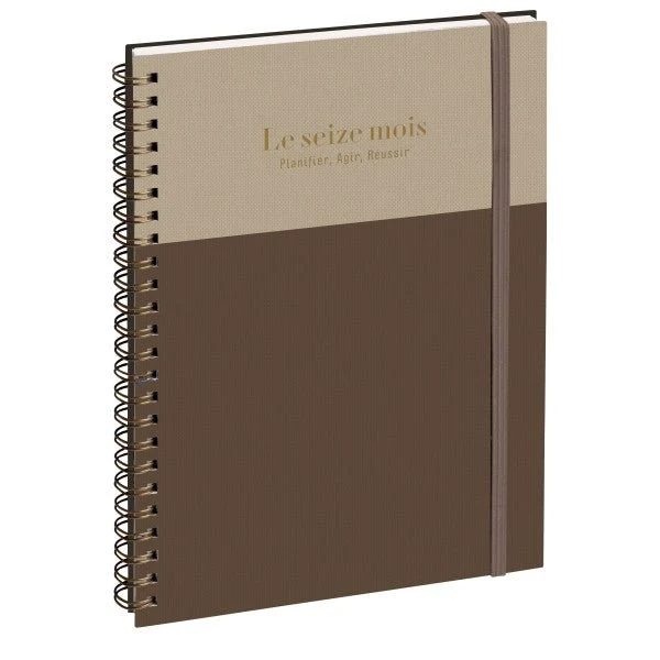 Agenda 2026-2027 EXACOMPTA SAD 20S - 15 x 21 cm - 1 semaine sur 2 pages - Orientation verticale - Gustave marron