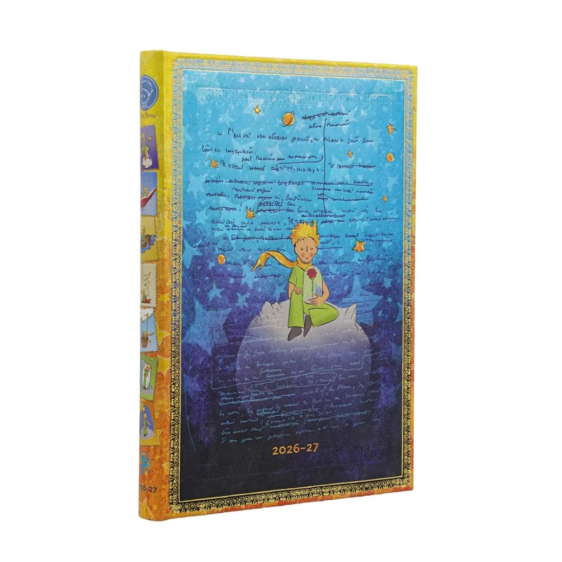 Agenda 2026-2027 PAPERBLANKS Saint-Exupéry, Le Petit Prince - 1 semaine sur 2 pages - Midi - Hardcover - Horizontal - 176p