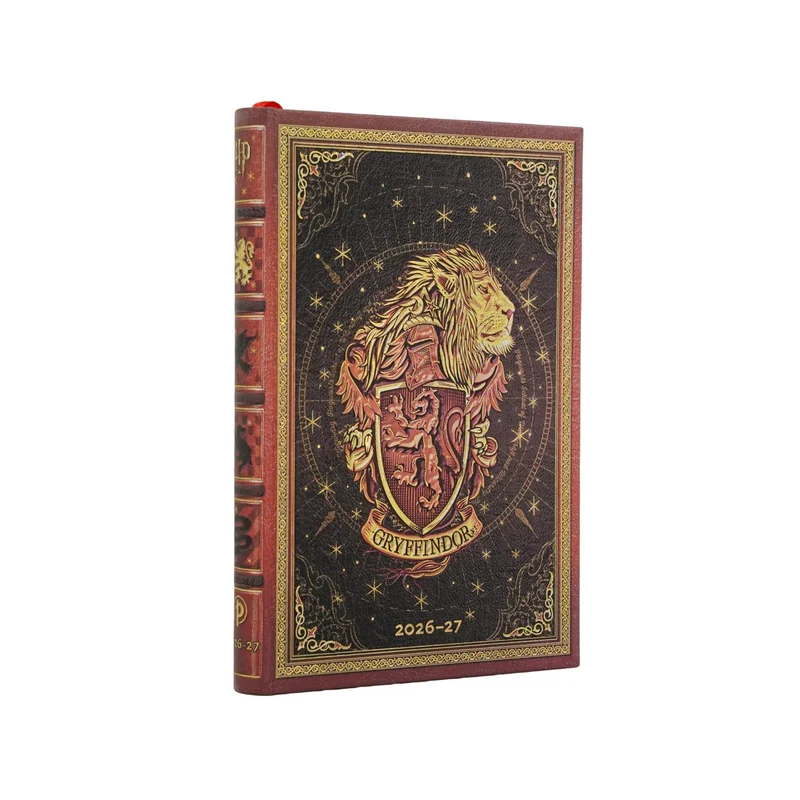 Agenda 2026-2027 PAPERBLANKS Gryffondor - 1 semaine sur 2 pages - Mini - Hardcover - Horizontal - 176p