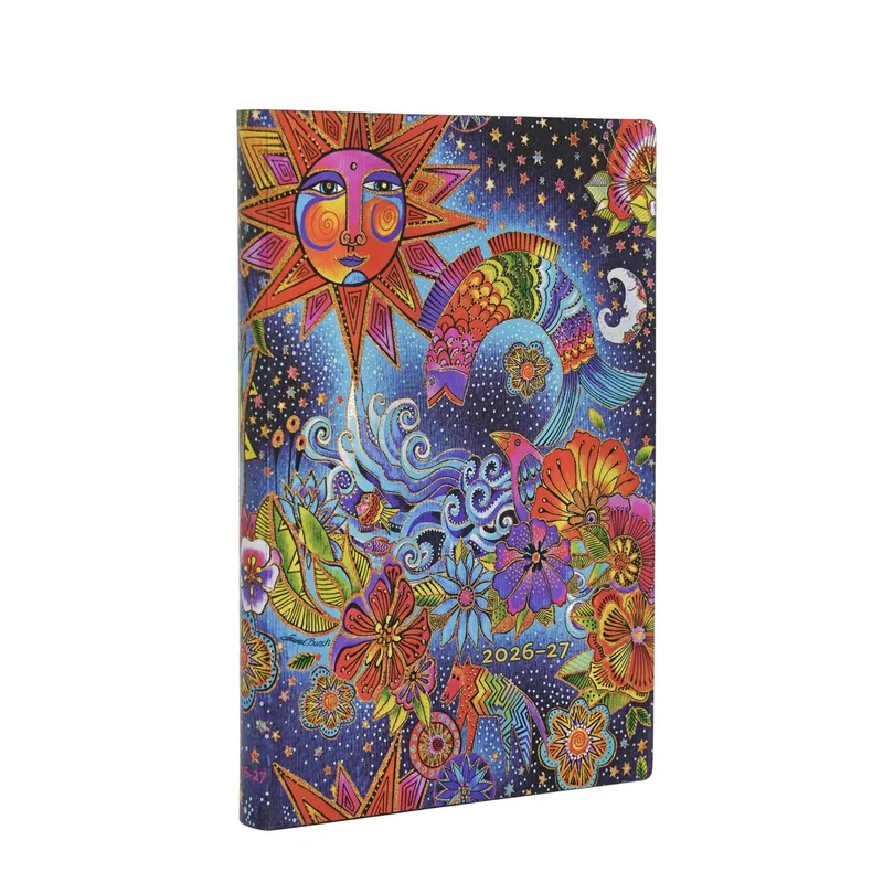 Agenda 2026-2027 PAPERBLANKS Magie Céleste - 1 semaine sur 2 pages - Mini - Softcover - Horizontal - 176p