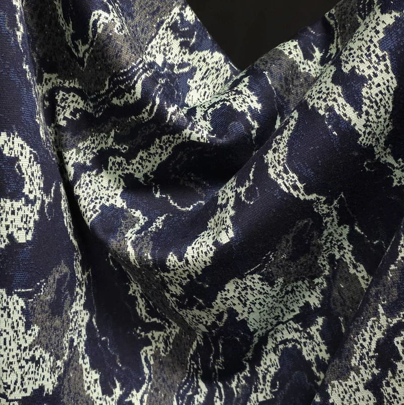 Tricot jacquard | Bleu nuit & gris minéral | Exclusivité Marigold