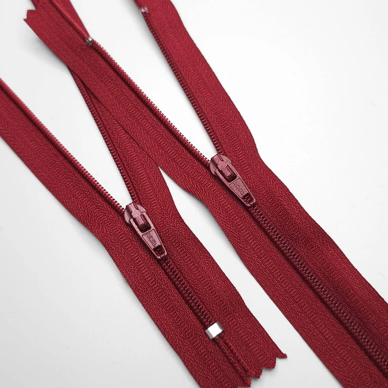 KKF | Fermeture éclair à bout fermé | Spirale | Rouge | #3 | SS173 - SS174