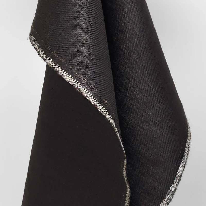 Tissu pour Linges à Vaisselle | Coton & Lin | Gris Anthracite Foncé