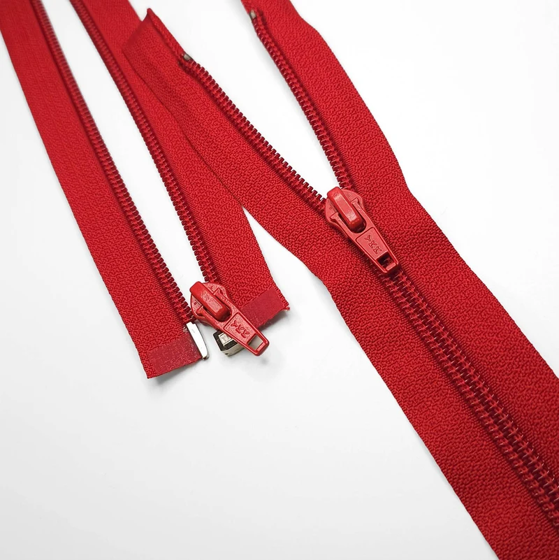 YKK Fermeture éclair Séparable | Spirale | Rouge | #5 | 21 3/4'' - 55 cm