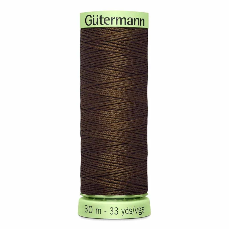 Gütermann | Fil à surpiqûres haute résistance | 30 m | N° 587 | Espresso