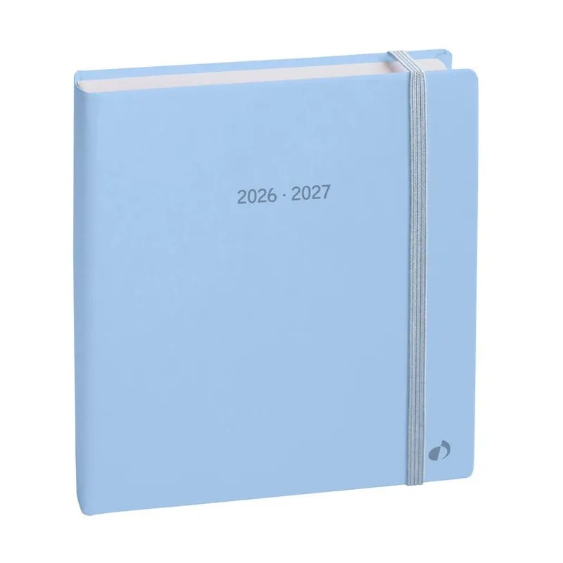 Agenda 2026-2027 QUO VADIS Exécutif Septembre Color - 16 x 16 cm - 1 semaine sur 2 pages - Orientation verticale - Pastel bleu clair