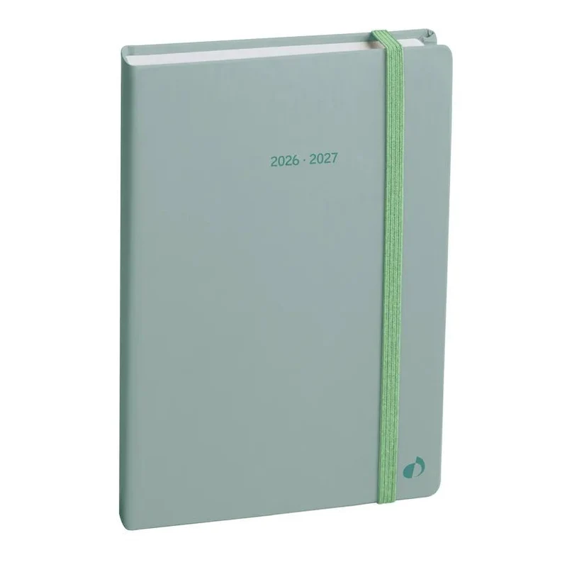 Agenda 2026-2027 QUO VADIS Universitaire Color - 10 x 15 cm - 1 semaine sur 2 pages - Orientation verticale - Pastel vert