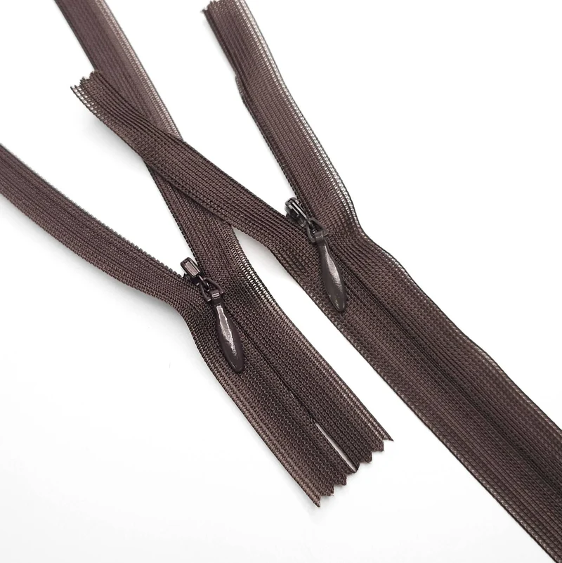 YKK | Fermeture Éclair Invisible À Bout Fermé | #3 | Brun | 8 1/2'' - 21.5 cm | SS204