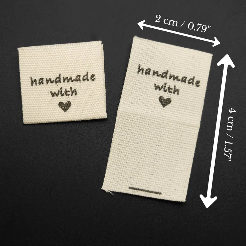 10 Étiquettes | Handmade with Love | Naturel