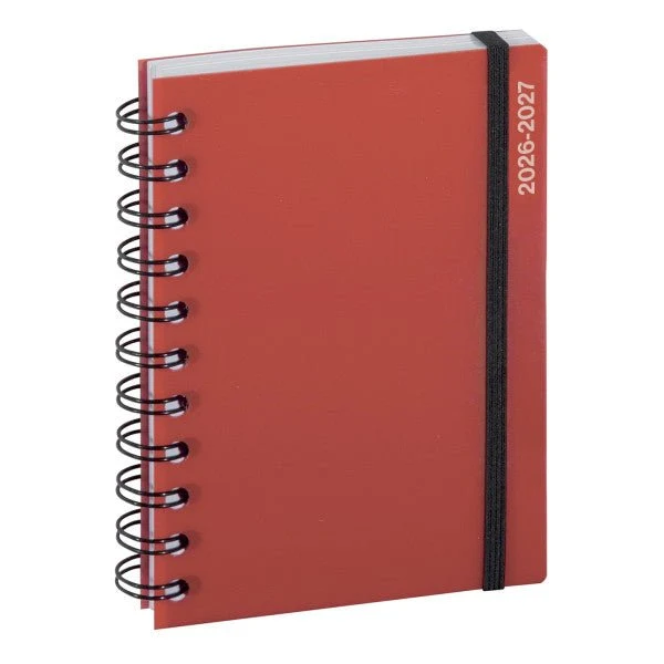 Agenda 2026-2027 EXACOMPTA Forum - 12 x 17 cm - 1 jour par page - Orientation horizontale - Iderama rouge