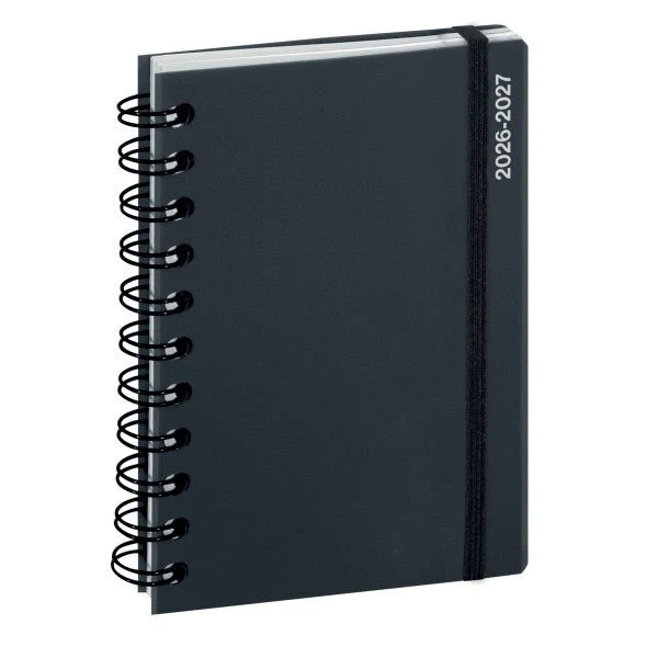 Agenda 2026-2027 EXACOMPTA Forum - 12 x 17 cm - 1 jour par page - Orientation horizontale - Iderama noir