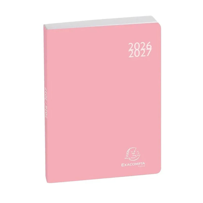 Agenda 2026-2027 EXACOMPTA Forum Color - 12 x 17 cm - 1 jour par page - Orientation horizontale - Soft Harmony rose