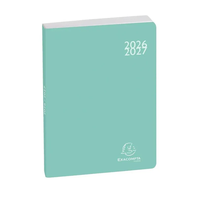 Agenda 2026-2027 EXACOMPTA Forum Color - 12 x 17 cm - 1 jour par page - Orientation horizontale - Soft Harmony vert