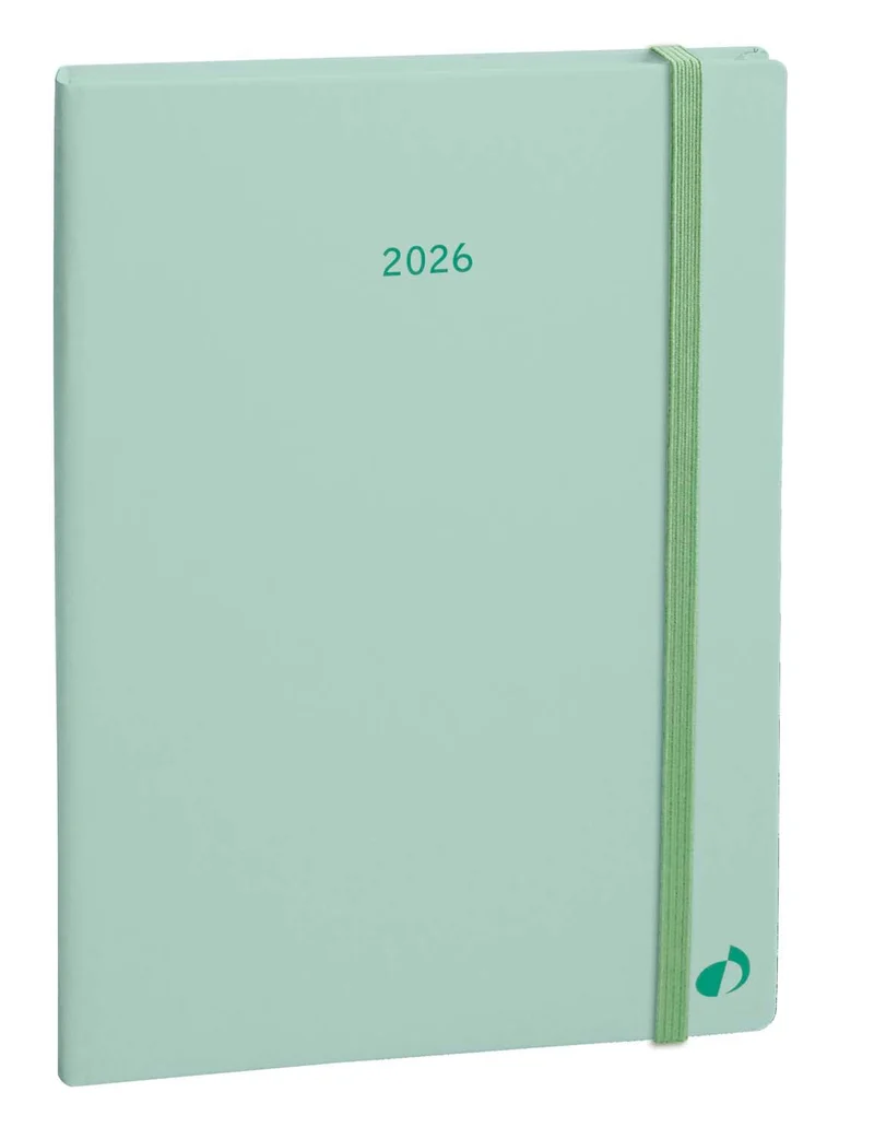 Agenda 2026-2027 QUO VADIS Ministre Septembre Color - 16 x 24 cm - 1 semaine sur 2 pages - Orientation verticale - Pastel vert