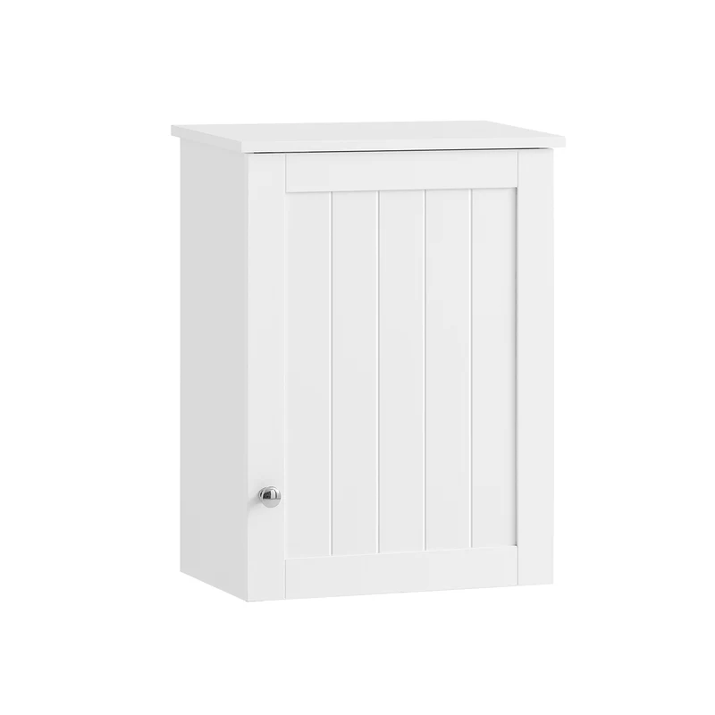 SoBuy BZR19-W Armoire Murale Salle de Bain avec Étagères Réglables, pour Salle de Bain et WC, Rangement Optimisé, Usage Quotidien – L40×P23×H52 cm, Bois, Blanc