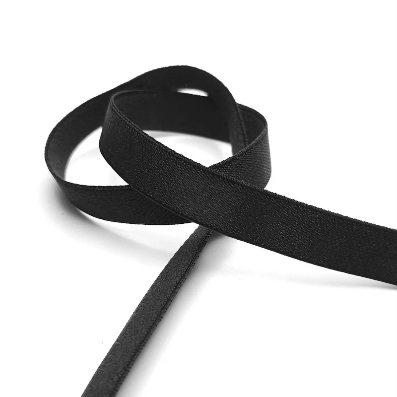 Élastique pour bretelles de soutien-gorge | 13 mm - 1/2″ | Noir