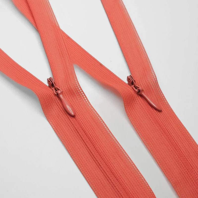 Fermeture Éclair Invisible à Bout Fermé | #2 | Rouge orange | 23 1/2'' - 59,5 cm