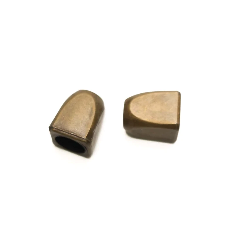 Embouts de cordon en plastique | 2 pièces | Or antique | 6 mm