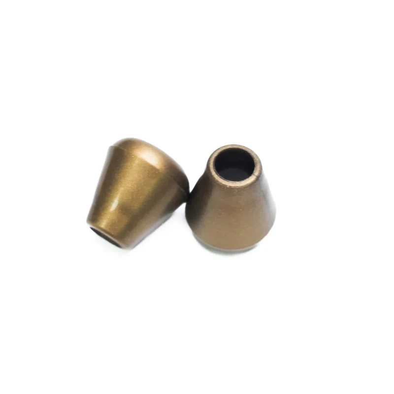 Embouts de cordon en plastique | 2 pièces | Or antique | 5 mm