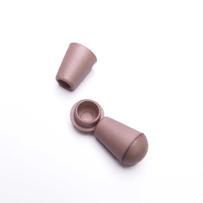 Embouts de Cordons en Plastique | 2 Pieces | Rose Poudré | 4 mm