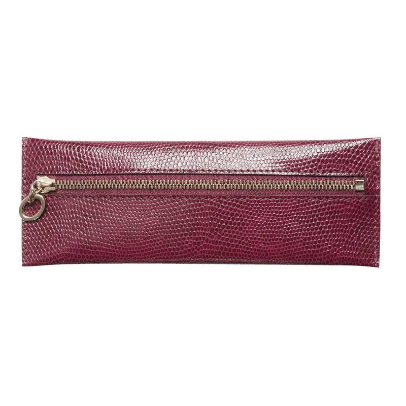 Trousse plate zippée MIGNON - Bornéo figue