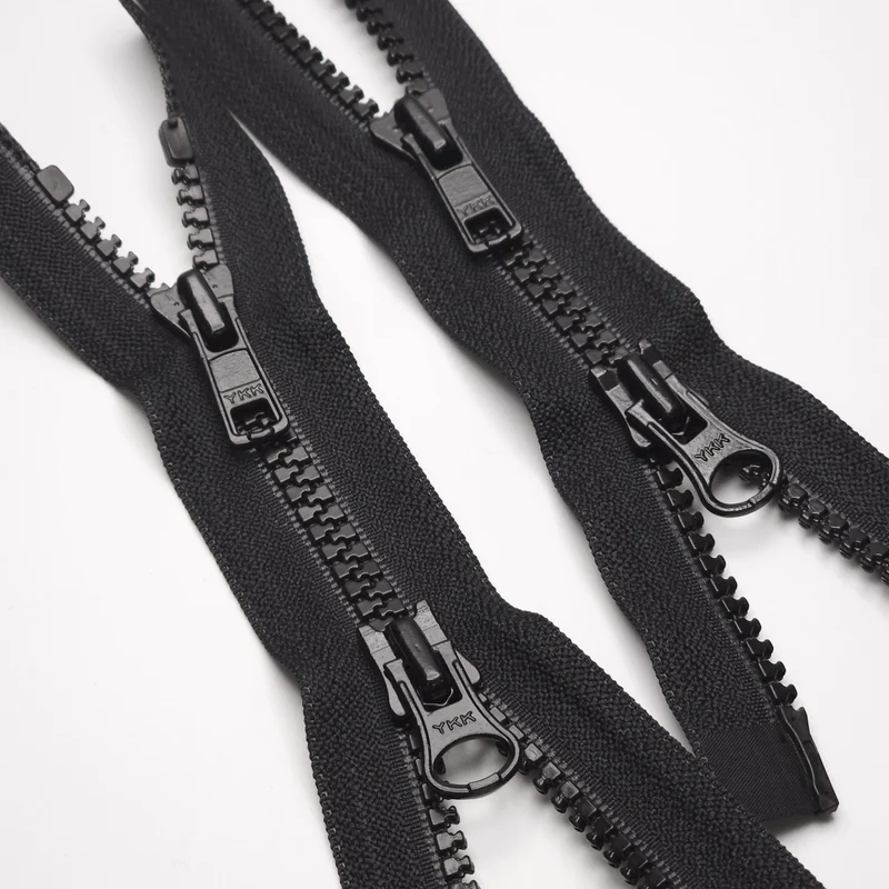 YKK | Fermeture Éclair Séparable | Plastique | 2 Curseurs | Noir | #5 | 25'' - 64 cm