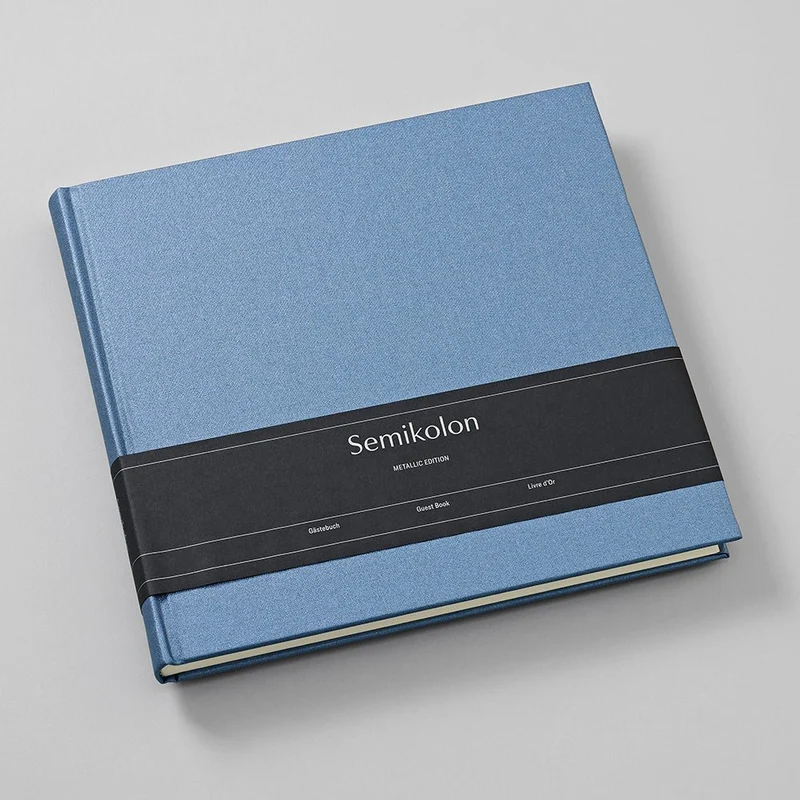 Livre d'Or SEMIKOLON Metallic Edition - 25 x 23 cm - Uni - Electric Midnight