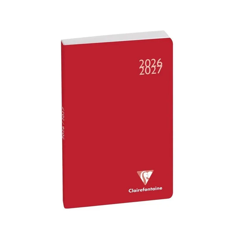 Agenda 2026-2027 CLAIREFONTAINE Work & After - 10 x 15 cm - 1 jour par page - Orientation horizontale - Classic rouge