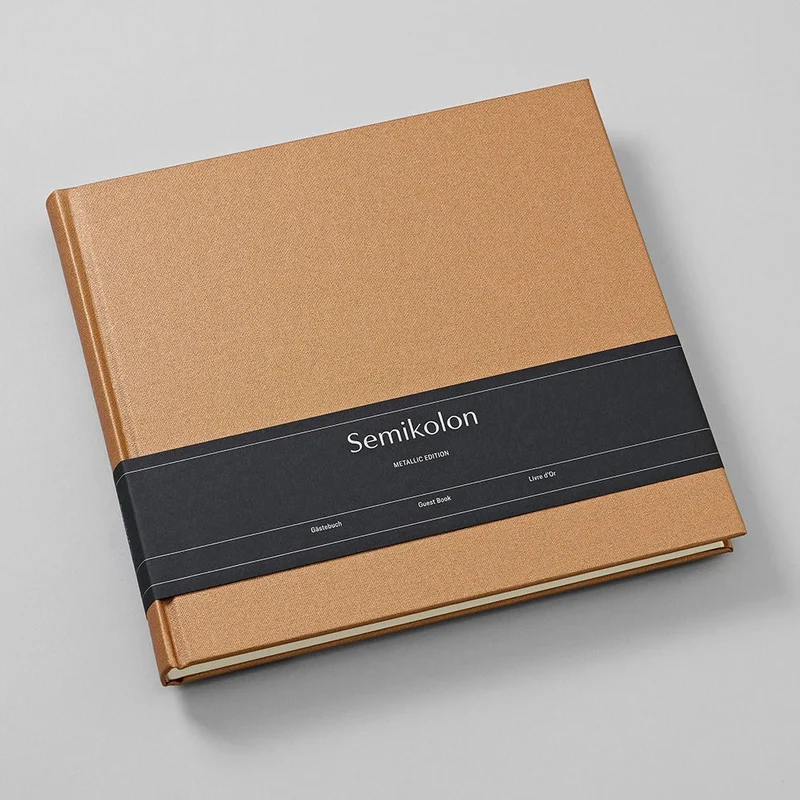 Livre d'Or SEMIKOLON Metallic Edition - 25 x 23 cm - Uni - Urban Bronze