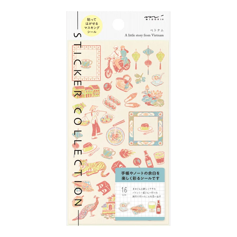 Stickers repositionnables MIDORI Collection - Une petite histoire du Vietnam