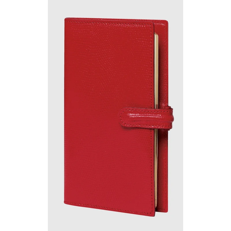 Organiseur MIGNON AK18 - 10,8 x 18,5 cm - 1 semaine + notes - Orientation horizontale - Bornéo rouge garance