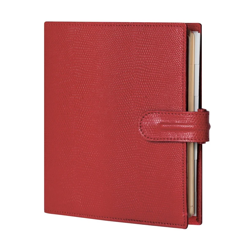 Organiseur MIGNON AK17 - 16,8 x 18,5 cm - 1 semaine sur 2 pages - Orientation verticale - Bornéo rouge garance