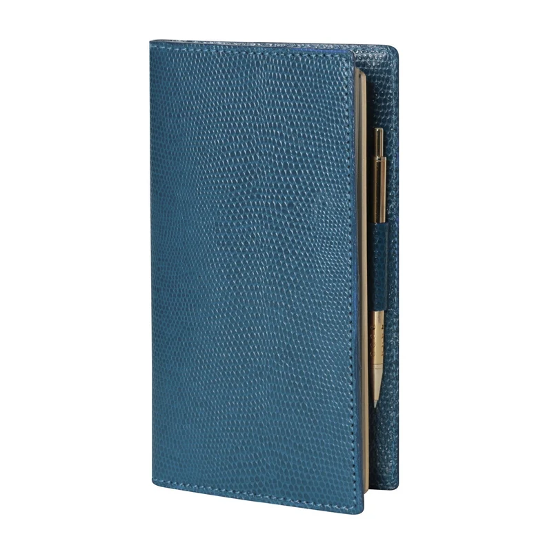 Agenda MIGNON AS16 - 8,8 x 16,5 cm - 1 semaine sur 2 pages - Orientation horizontale - Bornéo bleu canard