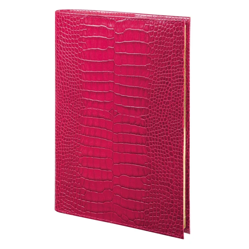 Agenda MIGNON A22 - 16 x 23,2 cm - 1 semaine sur 2 pages - Orientation verticale - Croco Savannah framboise royale