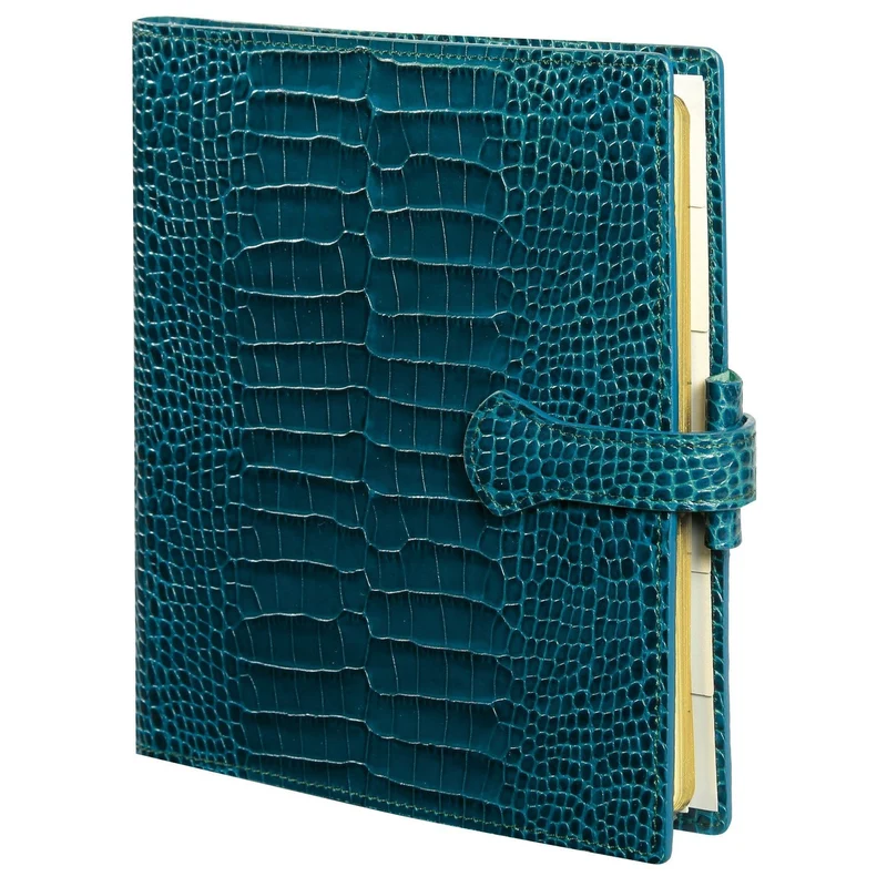 Organiseur MIGNON AK17 - 16,8 x 18,5 cm - 1 semaine sur 2 pages - Orientation verticale - Croco Savannah colvert