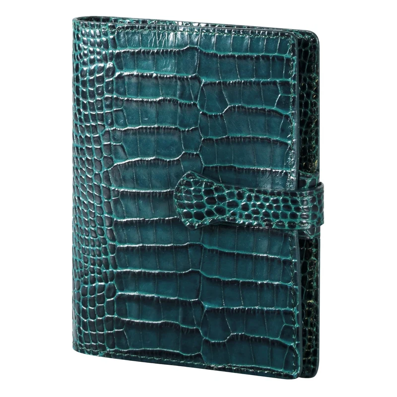 Organiseur MIGNON AK13 - 11 x 13,9 cm - 1 semaine sur 2 pages - Orientation verticale - Croco Savannah colvert