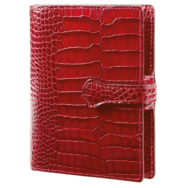 Organiseur MIGNON AK13 - 11 x 13,9 cm - 1 semaine sur 2 pages - Orientation verticale - Croco Savannah rouge