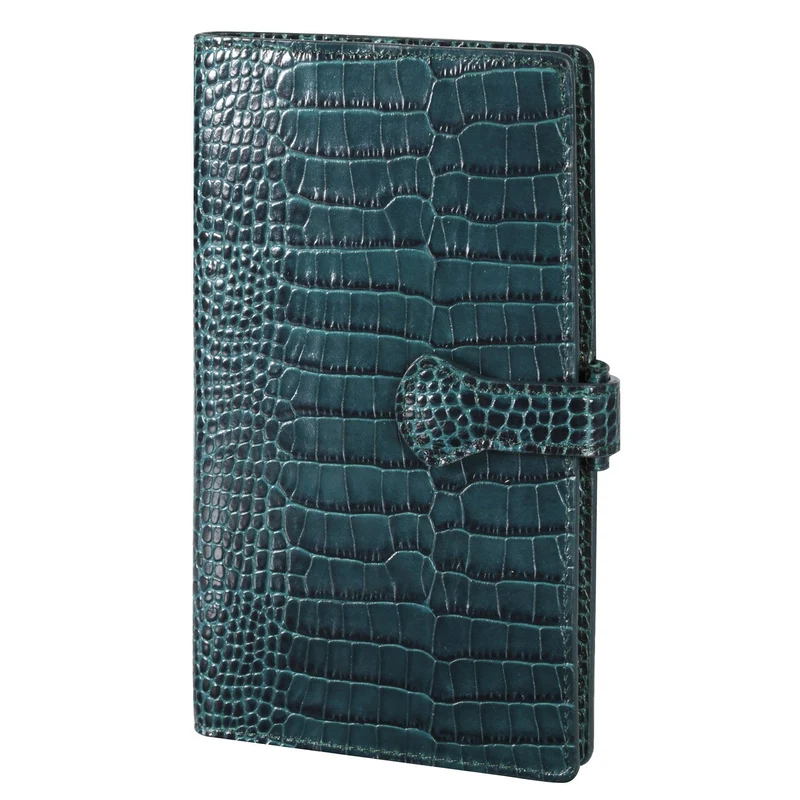 Organiseur MIGNON AK18 - 10,8 x 18,5 cm - 1 semaine + notes - Orientation horizontale - Croco Savannah colvert