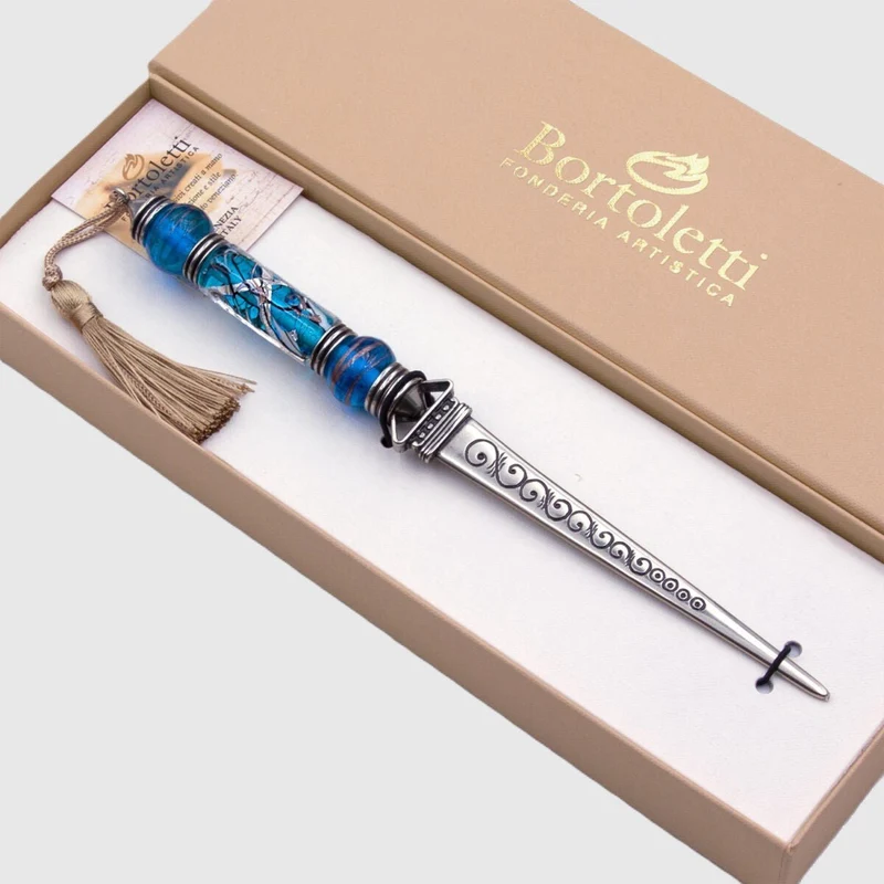 Ouvre-lettres BORTOLETTI Casanova Bernini - Aquamarine