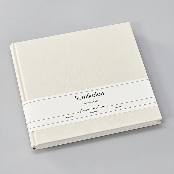 Livre d'Or SEMIKOLON Wedding Edition - 25 x 23 cm - Uni - Chamois